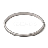 Frosted 304 Stainless Steel Hinged Bangles BJEW-H644-09P-4
