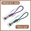 2Pcs 2 Colors Handmade Nylon Parachute Cord Pendant Decorations for Men KEYC-HY0001-32A-2
