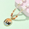 Natural Myanmar Jade Pendant Necklaces for Women NJEW-G165-01B-G-4