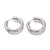 Tarnish Resistant 201 Stainless Steel Huggie Hoop Earrings EJEW-L256-05P-P-1
