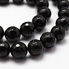 Natural Dyed & Heated Black Onyx Beads Strands X-G-D840-22-8mm-3