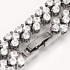 Brass Bracelets ZIRC-S058-46B-2
