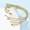 304 Stainless Steel Cuff Bangles for Women BJEW-B150-03G-3