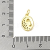 Brass Micro Pave Cubic Zirconia Pendants KK-E111-30G-3