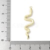 Brass Micro Pave Clear Cubic Zirconia Pendants KK-S505-03G-03-3