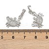Brass Micro Pave Cubic Zirconia Pendants KK-F908-04P-3
