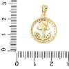 Brass Micro Pave Cubic Zirconia Pendants KK-D357-04B-G-3