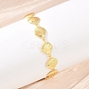 Shell Shape Brass Link Chain Bracelets for Women BJEW-K248-07C-G-3