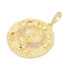 Brass Micro Pave Cubic Zirconia Pendants KK-D317-122G-2