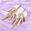 Zinc Alloy Oval Chandelier Earrings EJEW-Z107-03G-01-2