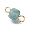 Natural Colorful Tourmaline Faceted Table Cut Cube Links Connector Charms PALLOY-JF04368-01-3