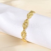 304 Stainless Steel Eye Link Chain Bracelets for Women BJEW-P348-01A-G-3