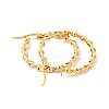 PVD Vacuum Plating 201 Stainless Steel Twist Rope Hoop Earrings with 304 Stainless Steel Pins for Women EJEW-D279-02G-02-2