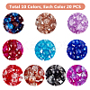 Transparent Crackle Glass Beads CCG-PH0003-13-3