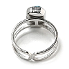 304 Stainless Steel Open Cuff Rings RJEW-C079-03P-4
