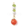 10Pcs 10 Colors Cat Eye Pendants PALLOY-JF04084-3
