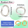 600Pcs 2 Colors Brass Split Rings KK-SP0001-82C-2