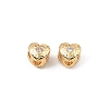 Brass Clear Cubic Zirconia Beads KK-D106-02G-1