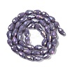 Opaque Solid Color Electroplate Glass Beads Strands EGLA-N013-P10mm-B09-2