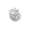 Brass Pave Cubic Zirconia Pendants KK-E791-01P-1