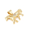 Brass Micro Pave Cubic Zirconia Pendants KK-G544-12G-2