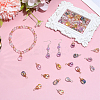 50Pcs 2 Styles Transparent Glass Charms PALLOY-BM00028-4