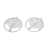 Non-Tarnish 201 Stainless Steel Filigree Pendants STAS-S118-038-2