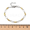 304 Stainless Steel Link Bracelets BJEW-A044-03A-GP-5