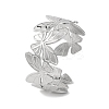 Butterfly 304 Stainless Steel Bangles for Women BJEW-B104-05P-1