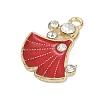 Alloy Enamel Pendants with Rhinestone FIND-Z070-07G-06-2