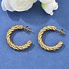 304 Stainless Steel Half Hoop Earrings EJEW-F257-10G-5