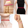 12 Yards 6 Colors Polyester Wavy Fringe Trim Ribbon OCOR-GF0005-57-5