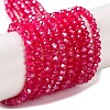 Baking Electroplate Glass Beads Strands X-DGLA-A039-J4mm-B21-1