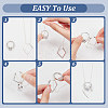4pcs 2 colors Zinc Alloy Rhombus Pendant Necklace with Steel Cable Chains NJEW-FG0001-04-3