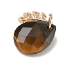 Natural Tiger Eye Pendants G-K422-02KCG-05-2