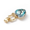 Real 18K Gold Plated Rack Plating Brass Micro Pave Clear Cubic Zirconia Pendants KK-C015-04G-13-2