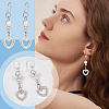 64Pcs 4 Colors Transparent Resin Earring Hooks RESI-PH0001-84-3