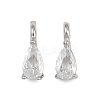 Brass Micro Pave Clear Cubic Zirconia Charms KK-A269-30P-1