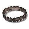 Natural Smoky Quartz Beaded Stretch Bracelet G-E010-01-07-1