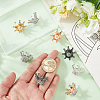 10Pcs 5 Colors Alloy Rhinestone Crown Beads FIND-PA0001-33-3
