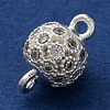 Brass Micro Pave Clear Cubic Zirconia Connector Charms KK-A230-06B-S-2