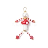 Glass Seed Beaded Mushroom Human Pendants PALLOY-MZ00824-3