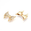 Brass Micro Pave Cubic Zirconia Pendants KK-N257-38G-2