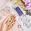 20Pcs Spray Painted Alloy Spring Gate Rings FIND-SC0013-18-3