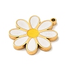 Ion Plating(IP) 304 Stainless Steel Enamel Pendants X-STAS-Q301-08G-2