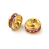 Brass Grade A Rhinestone Spacer Beads RSB036NF-07G-1