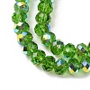 Electroplate Transparent Glass Beads Strands EGLA-A046-01B-03-2