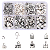 175Pcs 8 Styles Tibetan Style Cord Ends DIY-YW0017-29-1