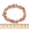 Natural Sunstone Chip Beads Stretch Bracelets for Men Women BJEW-C145-01B-5
