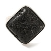 Natural Lava Rock Adjustable Rings RJEW-H240-01S-14-3